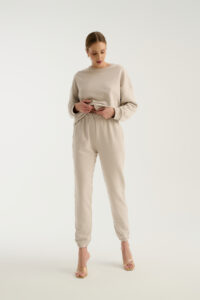 Sweatpants Teddy Beige